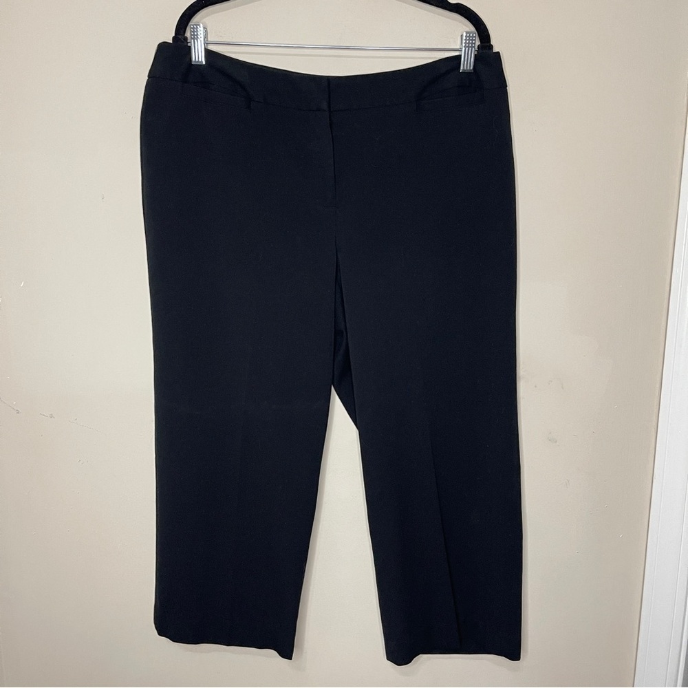 STYLE & CO Black Straight Leg Capri Stretch Dress Pant, Size 14